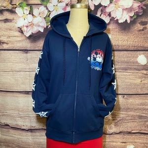 Walt Disney World Stars and Stripes Zip Up Hoodie